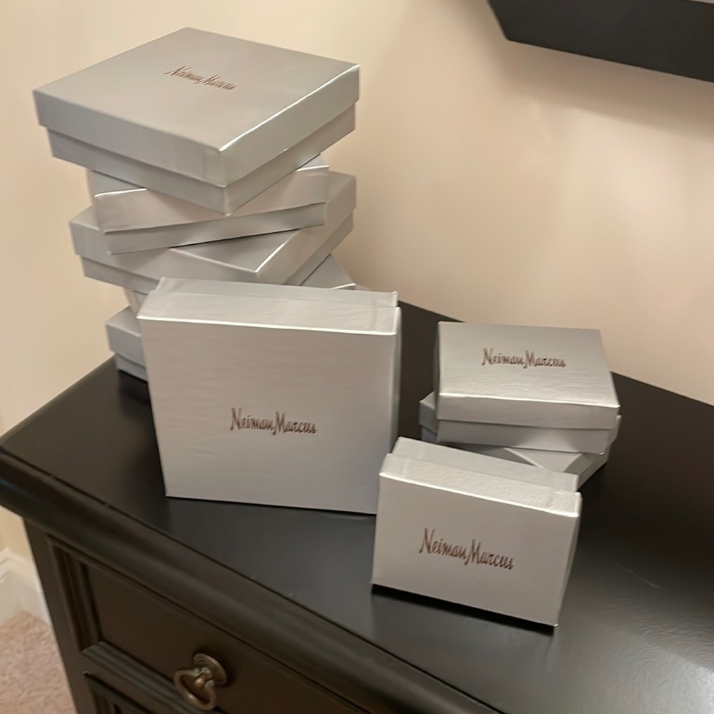 Neiman Marcus jewelry gift boxes.